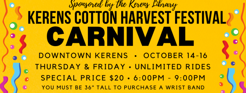 Kerens Cotton Harvest Festival Carnival